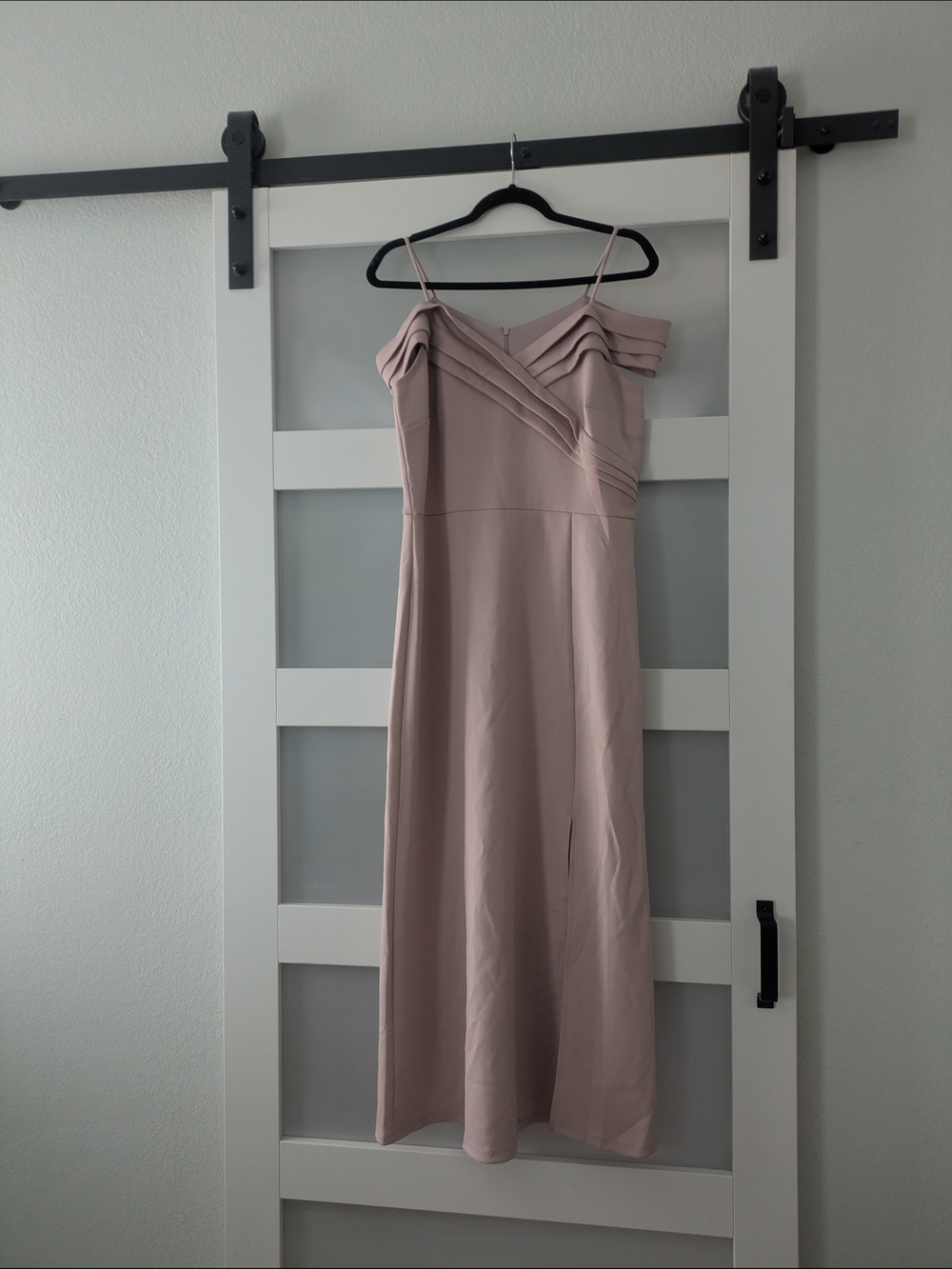 Enfocus Studio Blush Pink Off-Shoulder Maxi Dress